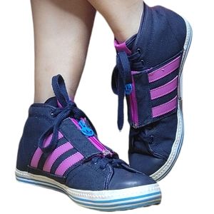 Adidas Midtop Zip Up & Lace Sneakers Size 9 1/2 Womens